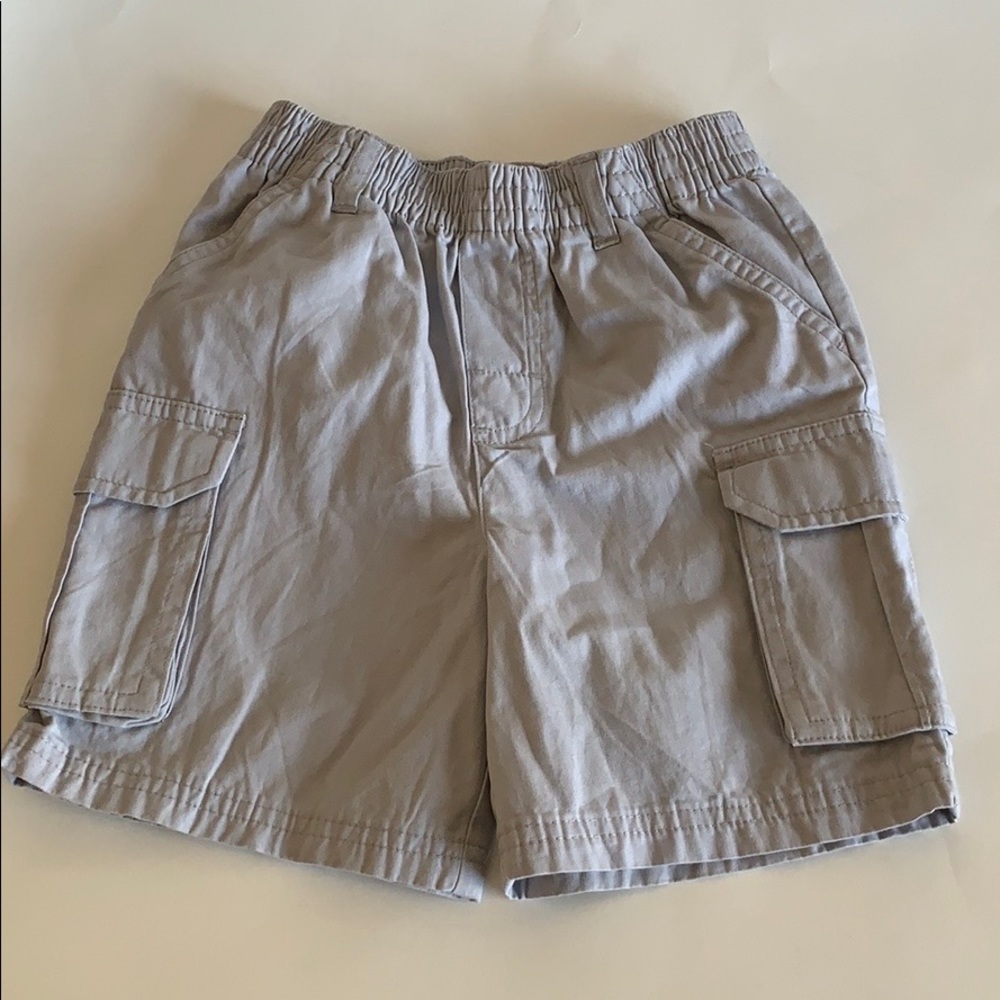 Gray Toddler Boys Pull On Cargo Shorts